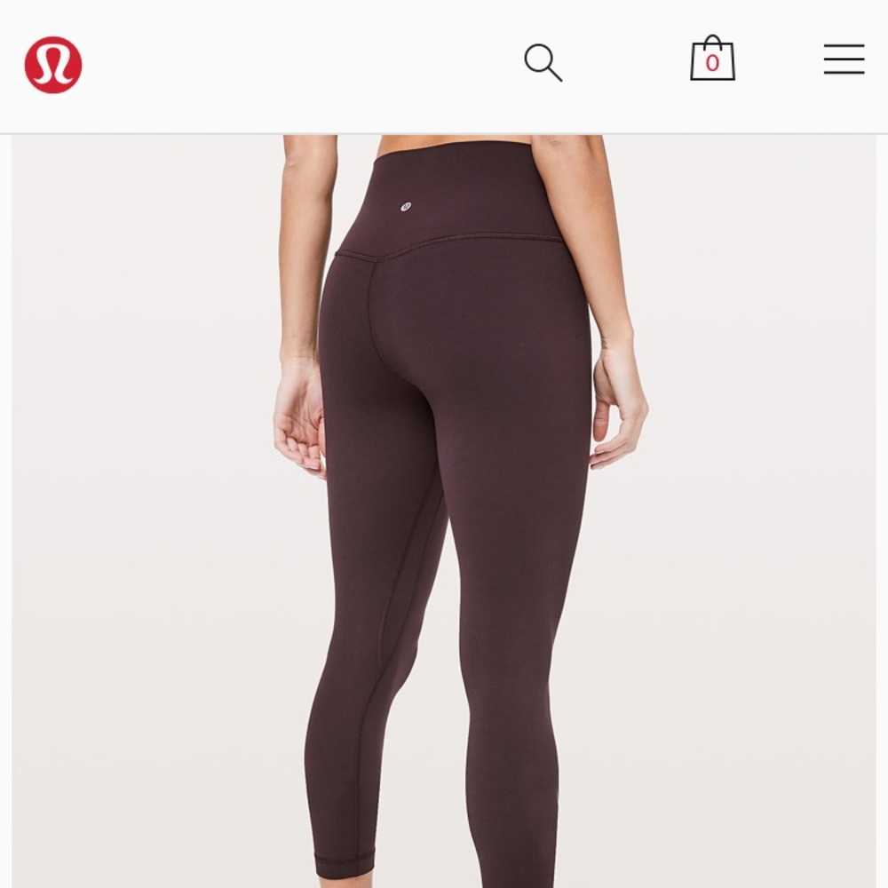 Lululemon align pant II 25” plum shadow like new